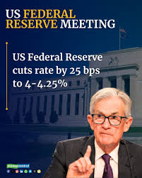 Federal Reserve, Fed interest rate cut 2025, US inflation, stock market reaction, S&P 500 rally, US economy outlook, global markets, interest rates 2025, SEP forecast, monetary policy, Jerome Powell, rate cut impact, economic growth, inflation trends, RBI impact